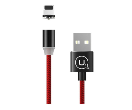 Kabel USAMS Kabel magnetyczny U-Sure lightning 1m 2,1A pleciony czerwony
